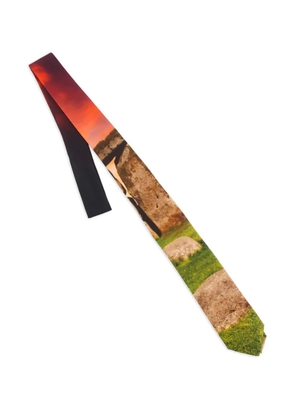 JORDANLUCA printed tie - Brown