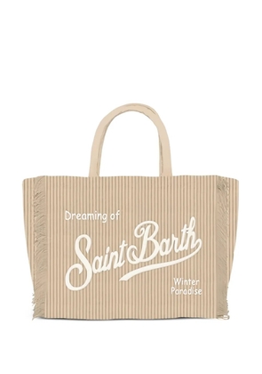 MC2 Saint Barth Colette Corduroy fringed tote bag - Neutrals