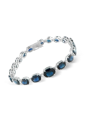 LB Exclusive 18K white gold diamond sapphire bracelet - Silver