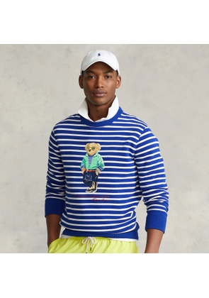 Polo Bear Striped Fleece Sweatshirt
