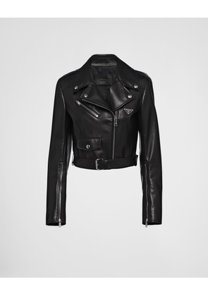 Nappa leather biker jacket