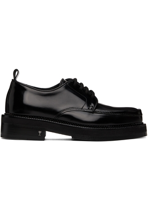 AMI Paris Black Square Toe Derbys