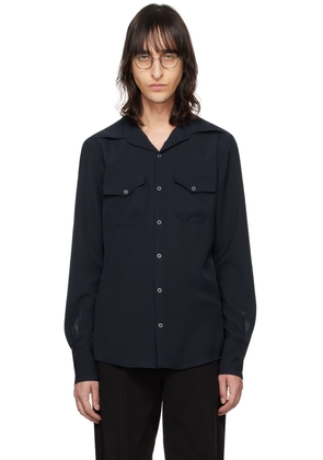 KOZABURO Navy Spread Collar Shirt