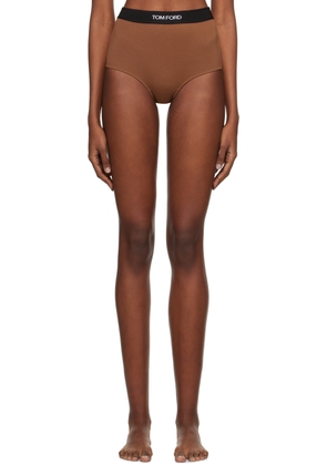 TOM FORD Brown Jacquard Briefs