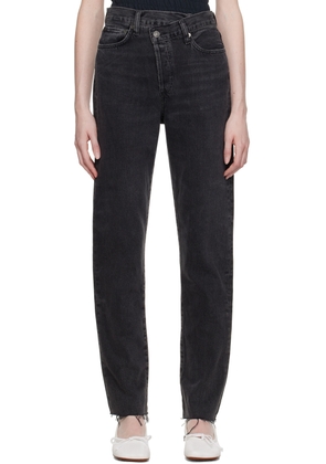 AGOLDE Black Criss Cross Jeans