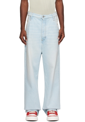 AMI Paris Blue Baggy Fit Jeans