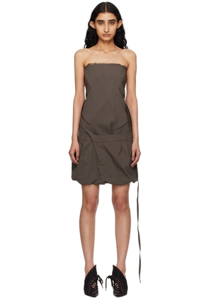 Ottolinger Brown Deconstructed Minidress
