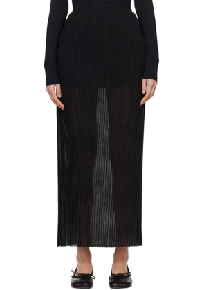 MM6 Maison Margiela Black Sheer Maxi Skirt