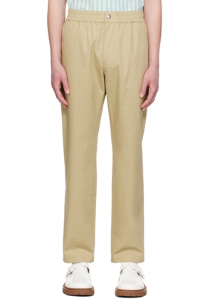 Maison Kitsuné Beige Casual Trousers