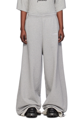 VETEMENTS Gray Rolled Cuff Lounge Pants