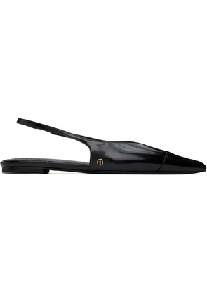 ANINE BING Black Elena Slingback Ballerina Flats