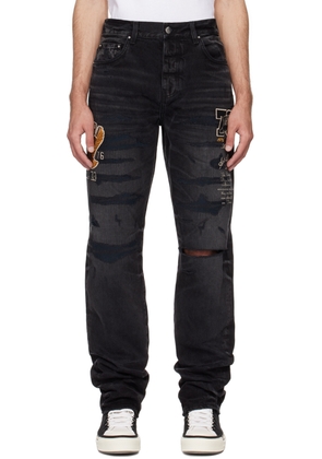 AMIRI Black Varsity Straight Jeans