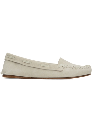 The Row Taupe Mabel Moc Loafers