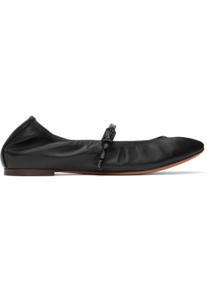 Lanvin Black Mary Jane Ballerina Flats