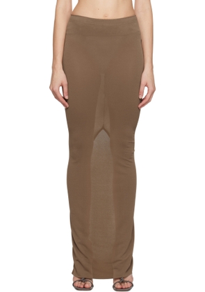 Rick Owens Lilies Tan Porterville Dirt Pillar Maxi Skirt