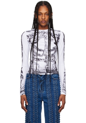 Jean Paul Gaultier White 'The Gaultier Paris' Long Sleeve T-Shirt