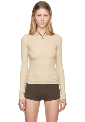 Baserange Beige Disc Long Sleeve T-Shirt