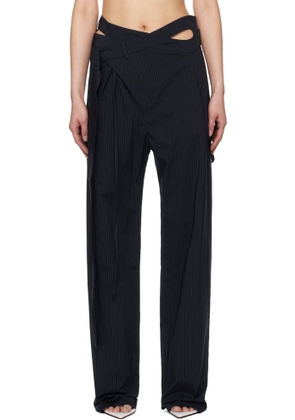 Ottolinger Navy Signature Wrap Suit Trousers