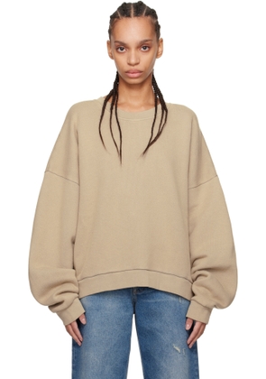 Acne Studios Beige Logo Patch Sweatshirt