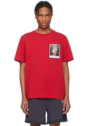 Helmut Lang Red River Postcard T-shirt