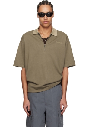CARRER Khaki Darro Zipper Polo