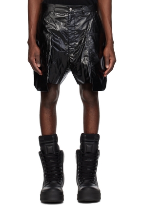 Rick Owens Black Hollywood Stefan Cargo Shorts