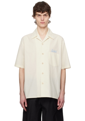 Solid Homme Off-White Embroidered-Logo Shirt
