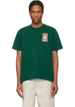 Casablanca Green Gothic Logo T-shirt