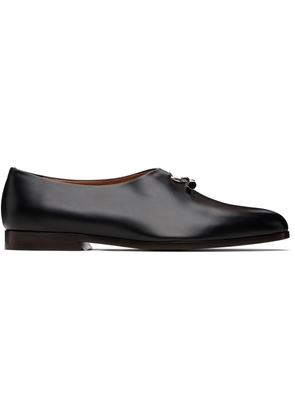 McQueen Black T-Bar Loafers