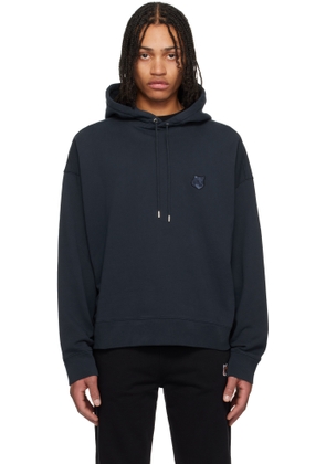 Maison Kitsuné Navy Bold Fox Head Patch Oversize Hoodie