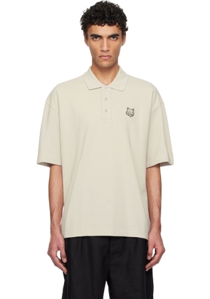 Maison Kitsuné Off-White Bold Fox Head Patch Oversize Polo