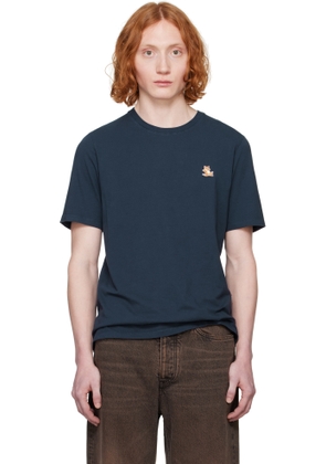 Maison Kitsuné Navy Chillax Fox Patch Regular T-shirt