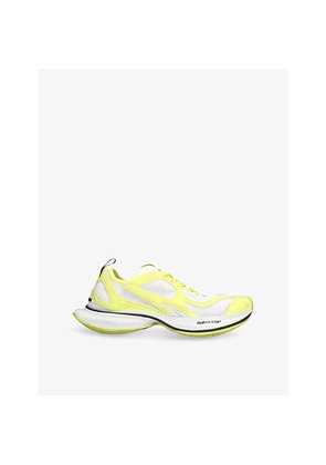 Mens Balenciaga Circuit Faux-Leather and Mesh Low-Top Trainers