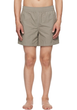 AMI Paris Taupe Beach Swim Shorts