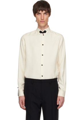 Valentino Off-White Silk Shantung Shirt