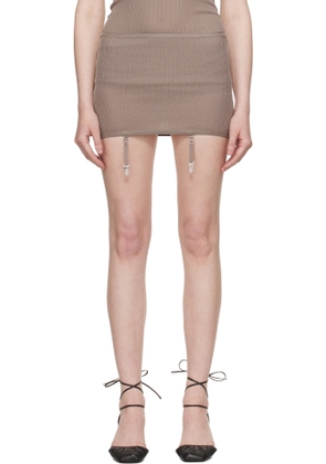 LEMAIRE Taupe Underwear Suspenders Miniskirt
