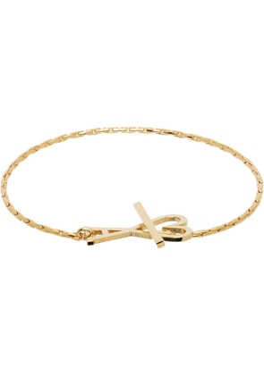 AMI Paris Gold Brass Ami de Coeur Chain Bracelet