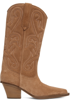 Paris Texas Tan Jacinta Embroidered 60 Boots