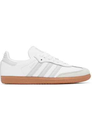 adidas Originals White & Gray Samba OG Sneakers