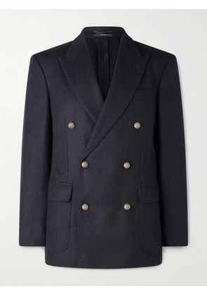 Dunhill - Double-Breasted Cashmere Blazer - Men - Blue - IT 46