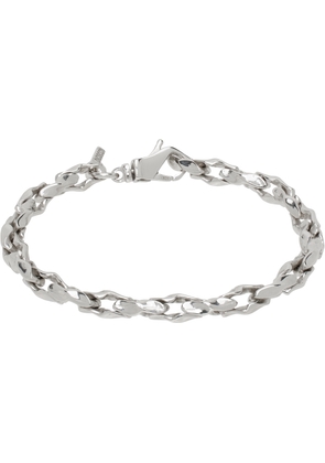 Emanuele Bicocchi Silver Hammered Chain Bracelet