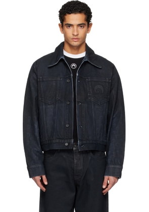 Marine Serre Black Moon Waxed Denim Jacket