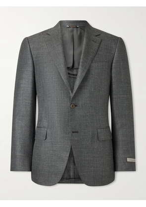 Canali - Slim-Fit Wool, Silk and Linen-Blend Twill Blazer - Men - Gray - IT 46