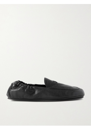 CELINE - Logo-Appliquéd Leather Loafers - Men - Black - EU 39