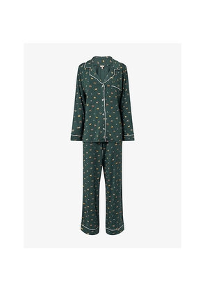 Womens Eberjey Gisele Printed Stretch-Woven Pyjama Set
