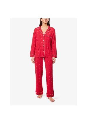 Womens Eberjey Gisele Printed Stretch-Woven Pyjama Set