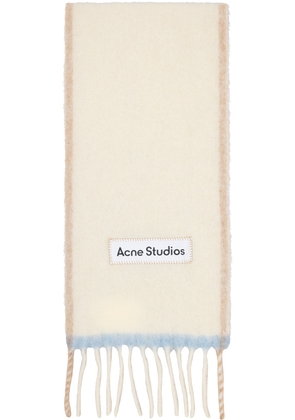 Acne Studios Off-White Wool Fringe Scarf