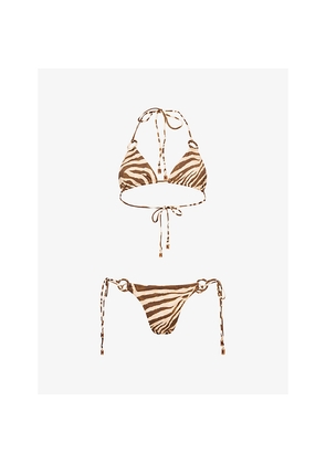 Womens Zimmermann Wanderlust Ring-Tie Bikini Set