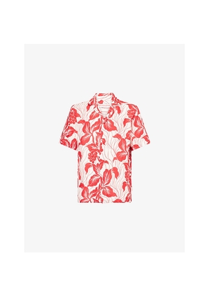 Mens Orlebar Brown Maitan Short-Sleeves Linen Shirt