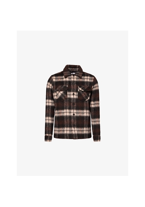 Mens Raith Caldera Check-Print Woven Overshirt